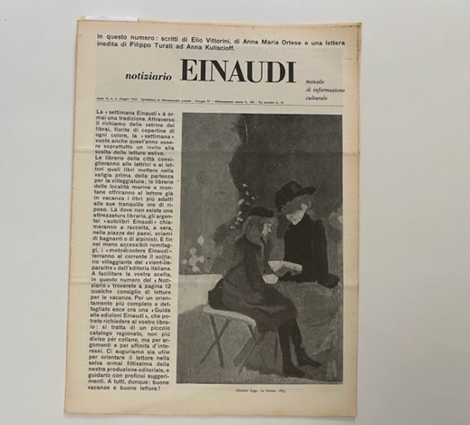 Notiziario Einaudi. Mensile di informazione culturale, anno II, n. 6, Giugno 1953